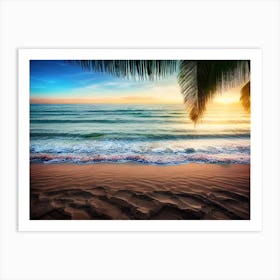 Sunset On The Beach 12 Art Print