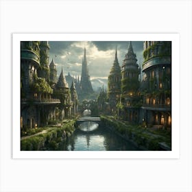 Fantasy City 20 Art Print