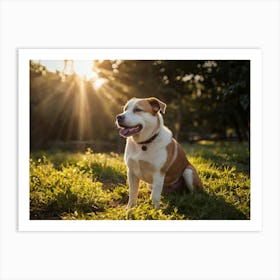 Dog Sitting In The Sun Art Print