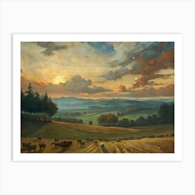 Sunset In The Valley Art Print