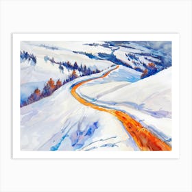 Winter Road 1 Art Print