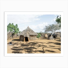 African Huts In A Village In The Northern Parf Of Uganda Art Print