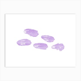 Abstract Purple Watercolor Strokes – Modern Minimalist Art Art Print