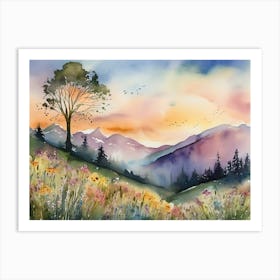 Watercolor Painting Art Print