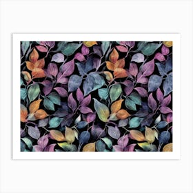 Watercolor Leaves Art Print