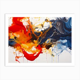 Complex Scattered Color Play Art Print