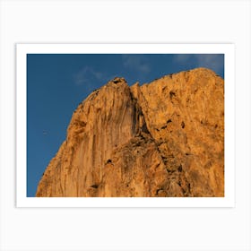 Cliffs of the Peñón de Ifach at sunset Art Print