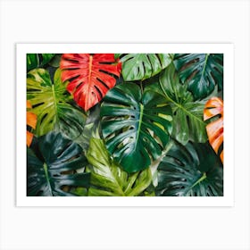 Tropical Tree Leaves Art Print