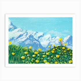 Yellow Buttercup Field Art Print