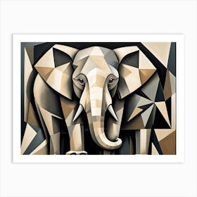 Geometric Elephant Art Print