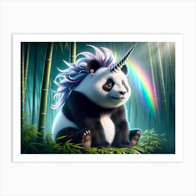 Unicorn-Panda Fantasy Art Print