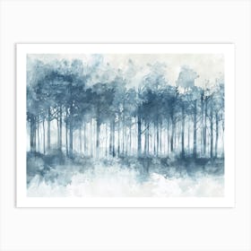 Blue Forest Art Print