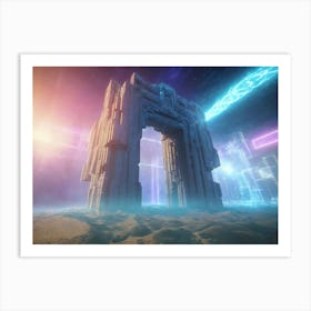 Futuristic Spaceship Art Print