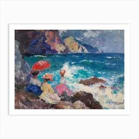 'The Beach By The Sea' Art Print