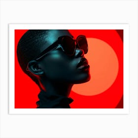 Black Woman With Sunglasses Art Print