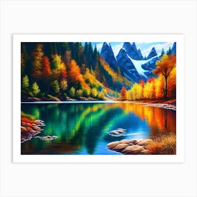 Autumn Lake 16 Art Print