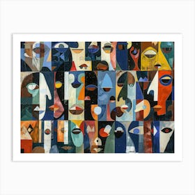 Faces Of The World 2 Art Print