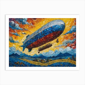 Hot Air Balloon In The Sky Art Print