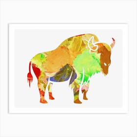 Animal Negative Space ― Bison Art Print