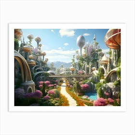 Fantasy City 2 Art Print