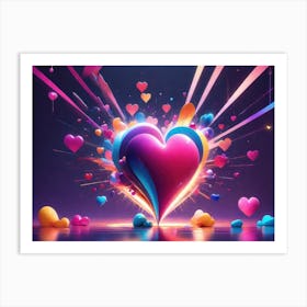 Colorful Heart Creative 18 Art Print