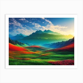 Colorful Landscape Art Print