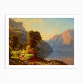 View Of A Lake in the Mountains Art Print