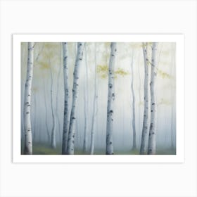 Abstract Birch Forest Art Print