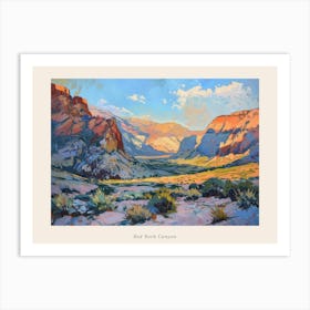 Western Sunset Landscapes Red Rock Canyon Nevada 1 Poster Art Print