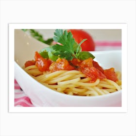 Spaghetti With Tomato Sauce Art Print