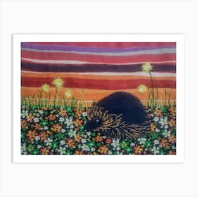 Nature in Wall Artwork , Hedgehog Art Print