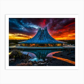 Sunset At The Chapel Art Print