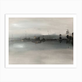 Port in night Art Print