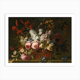 Flowers In A Basket Art Print