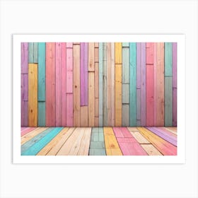 Colorful Wooden Floor Art Print