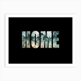 Home Poster Vintage Forest Photo Collage 4 Art Print