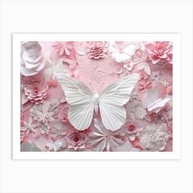 Paper Butterflies 1 Art Print