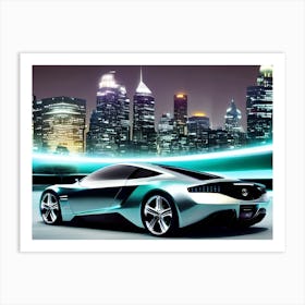 Futuristic Sports Car 3 Art Print