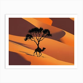 Camel In The Desert 3 Art Print