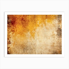 A Watercolor Paper With Grunge Texture Stained And Distressed Bearing Faint Traces Of Yellow And O (4) Art Print