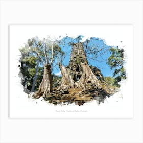 Preah Palilay, Temples Of Angkor, Cambodia Art Print