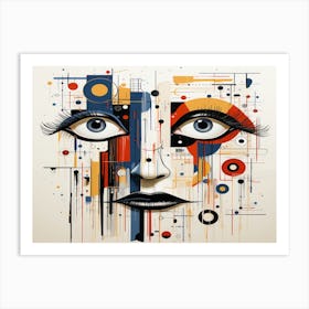 Abstract Face 1 Art Print