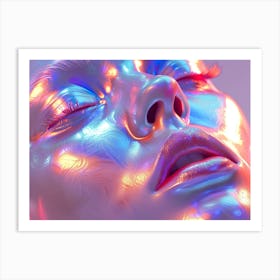 Holographic Face 2 Art Print