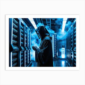 Tech priests prayying to server farms 1 Art Print