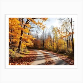 Autumn Road 2 Art Print