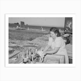 Laundry At The Fsa (Farm Security Administration) Migratory Labor Camp Mobile Unit, Wilder, Idaho, Power For Art Print