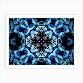 Cosmic Blue Watercolor And Alcohol Ink In The Author S Digital Processing Art Print