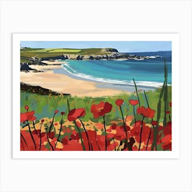 Poppies On The Beach Art Print