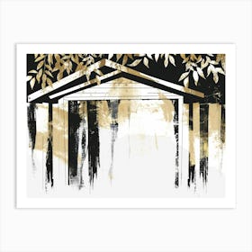 Black And Gold Painting 9 Art Print