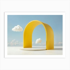 Cumulus Cloud Bathing In Sunlight Acting As A Metaphor For A Dream Resembling An Arch And Shaped Li (2) Art Print